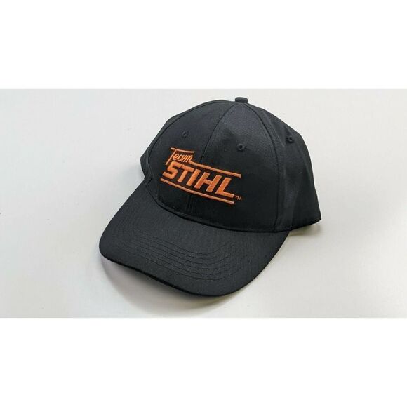 TEAM STIHL Snapback Hat Black Orange NWT Chainsaws Tools Fishing Hunting Outdoor - Picture 1 of 5